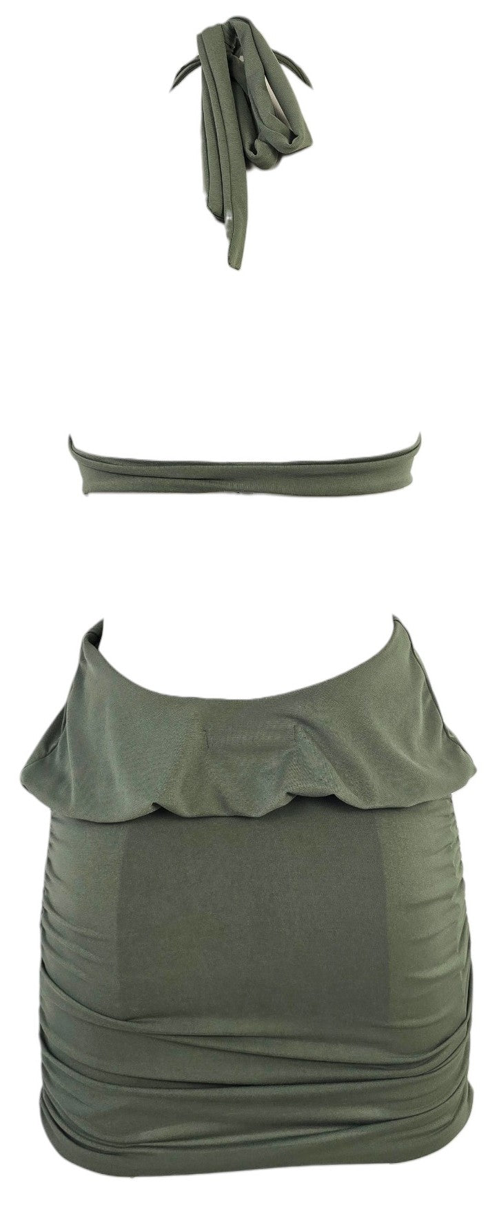 Abito con scollo e drappeggio