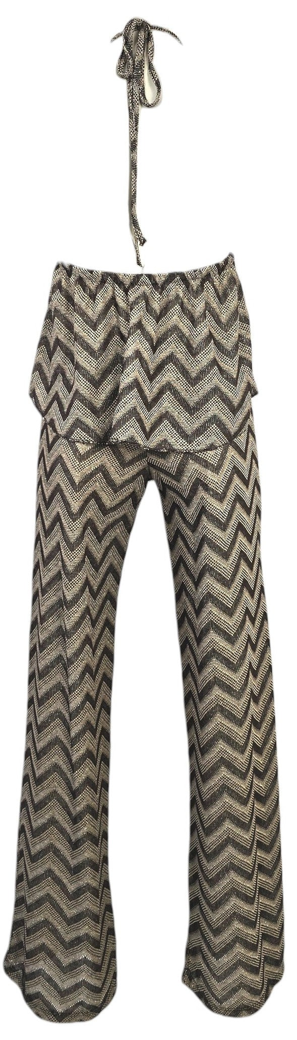 Completo con pantalone e top laminato