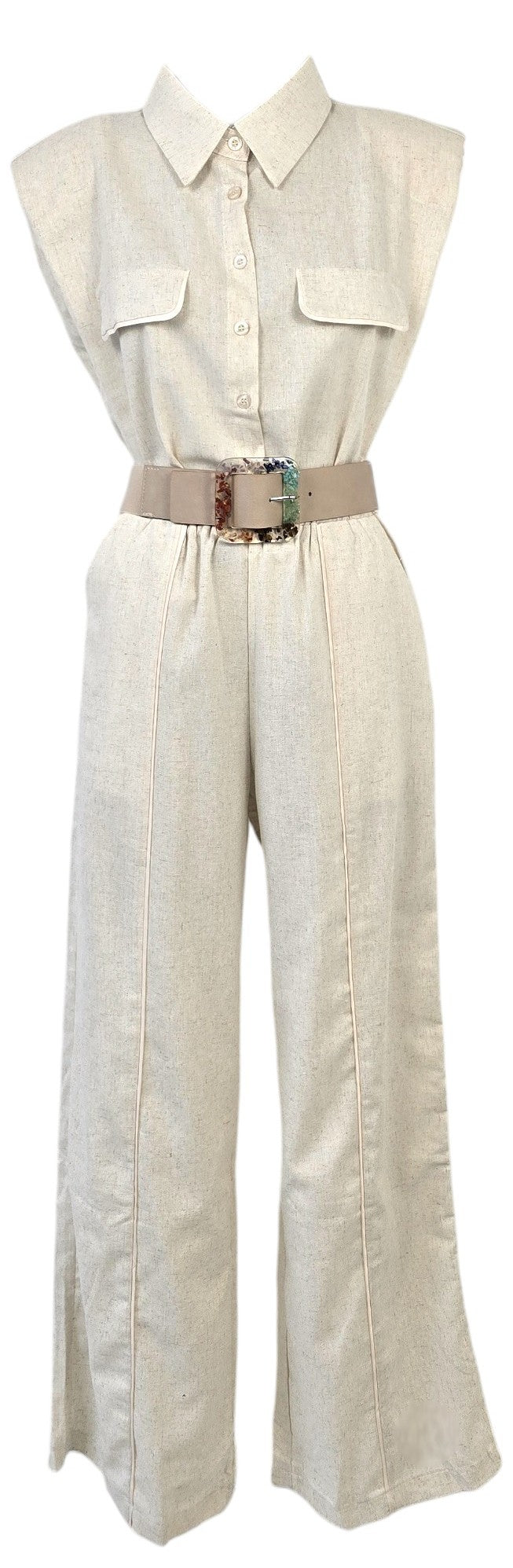 Completo camicia smanicata e pantalone