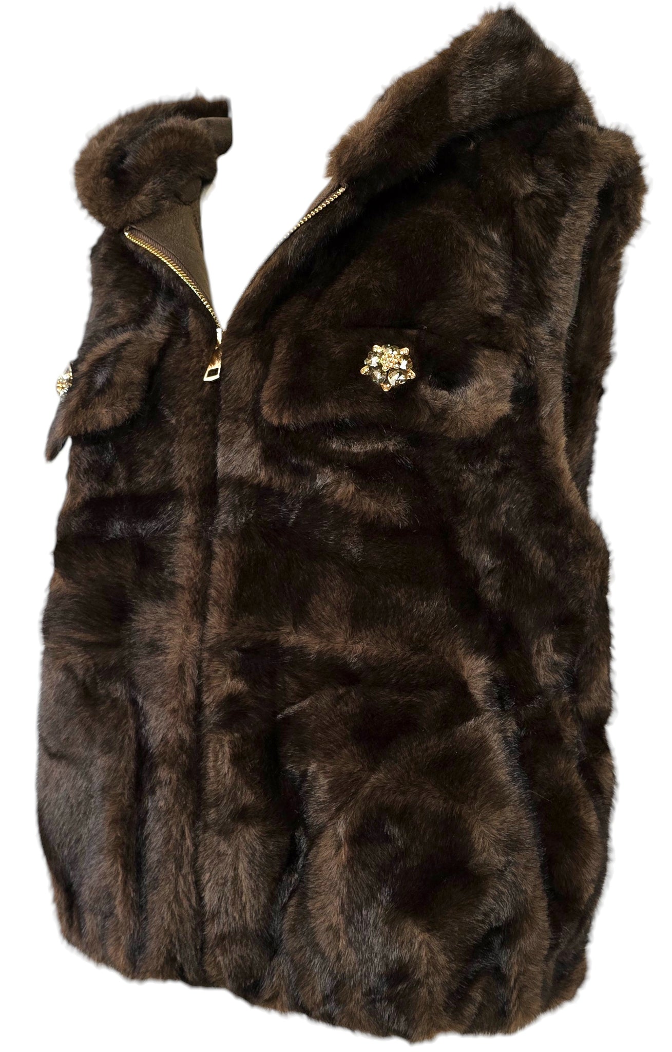 Gilet,smanicato in pelliccia