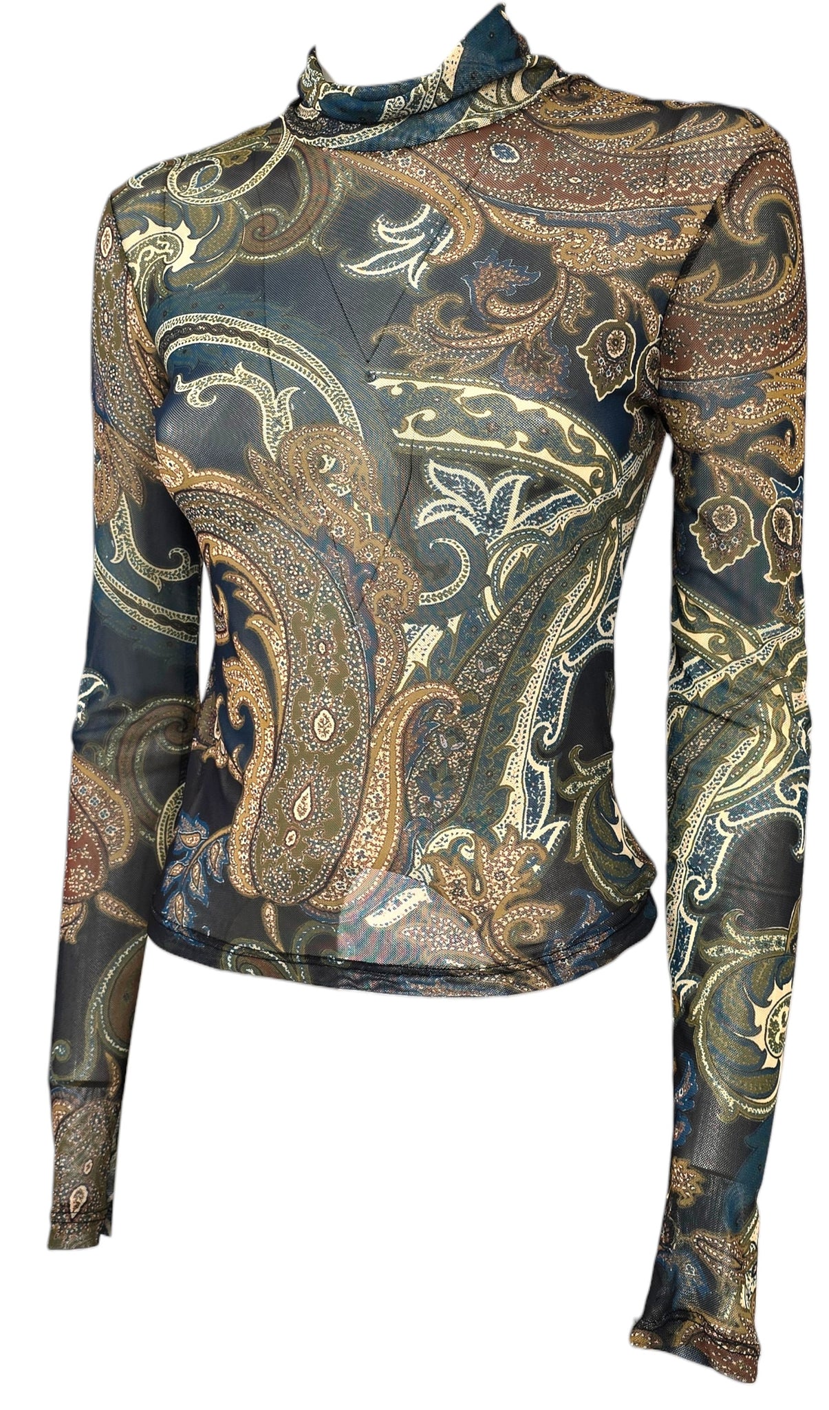 Maglia dolcevita a stampe