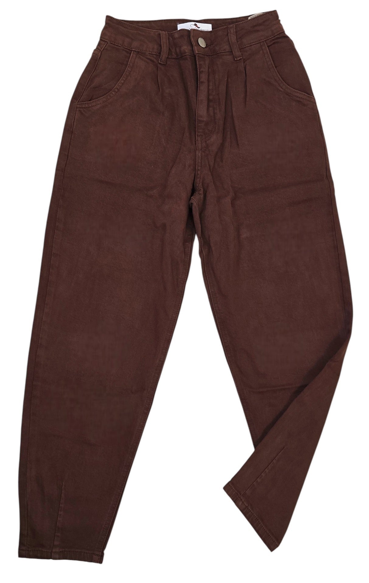 Jeans mom fit marrone