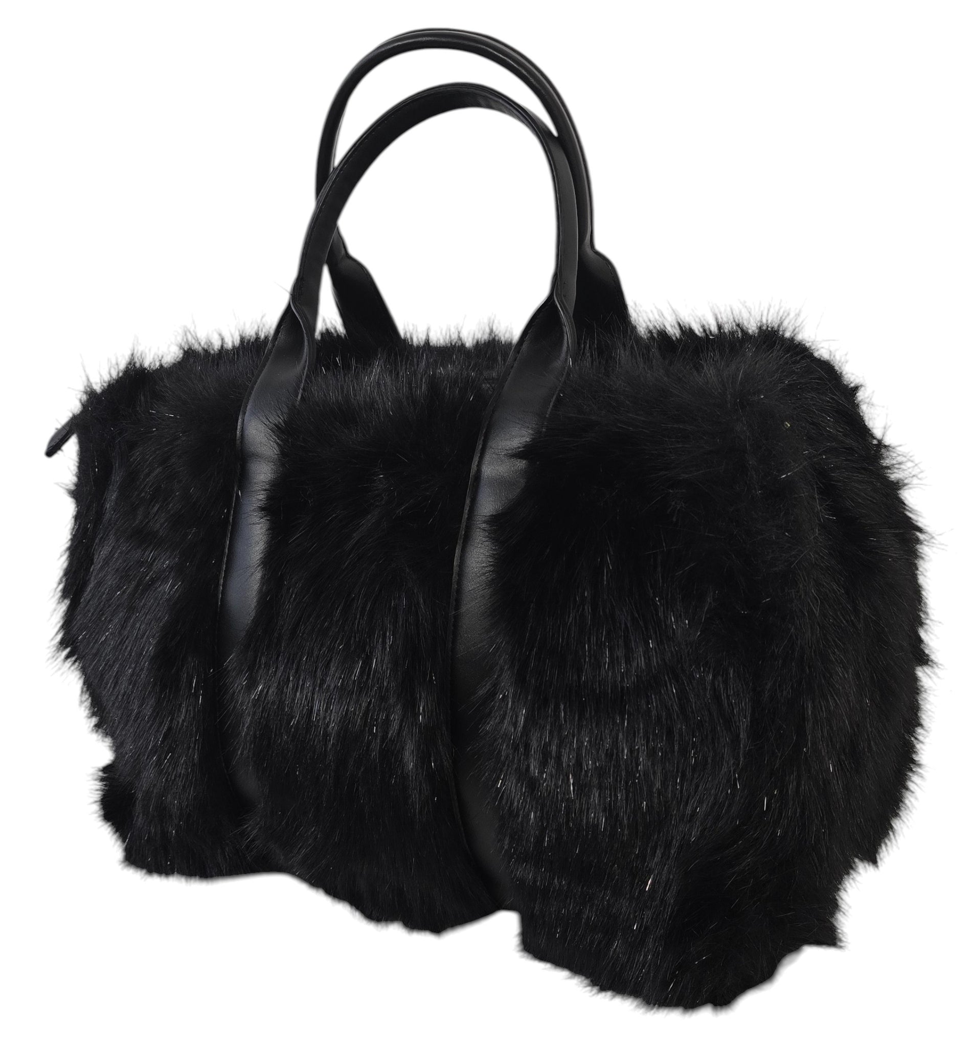 Borsa in pelliccia laminata