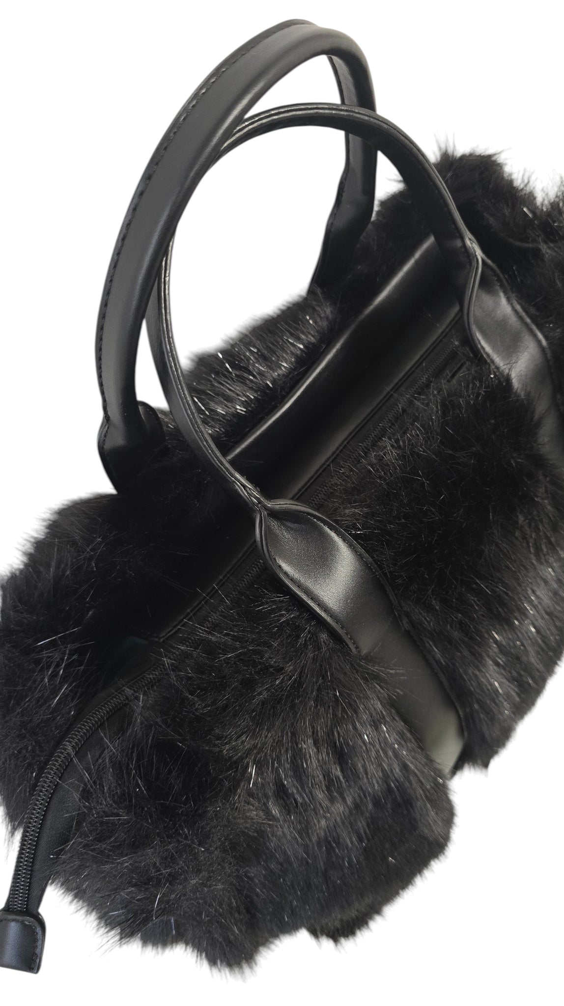 Borsa in pelliccia laminata