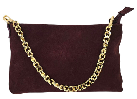 Borsa a mano in camoscio