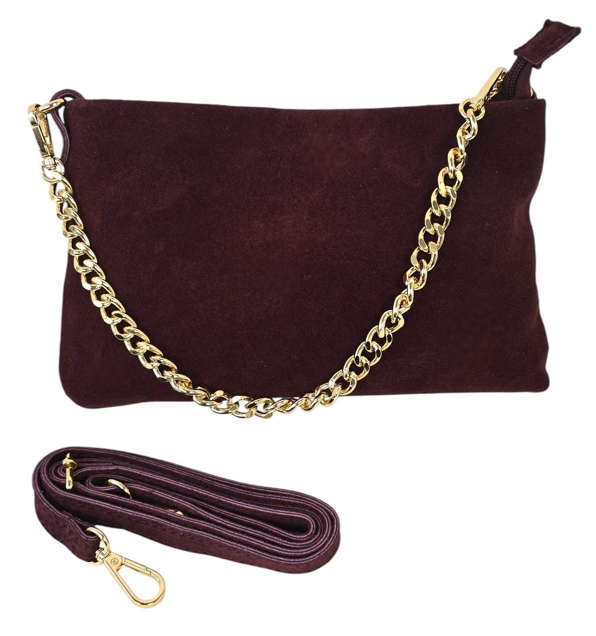 Borsa a mano in camoscio