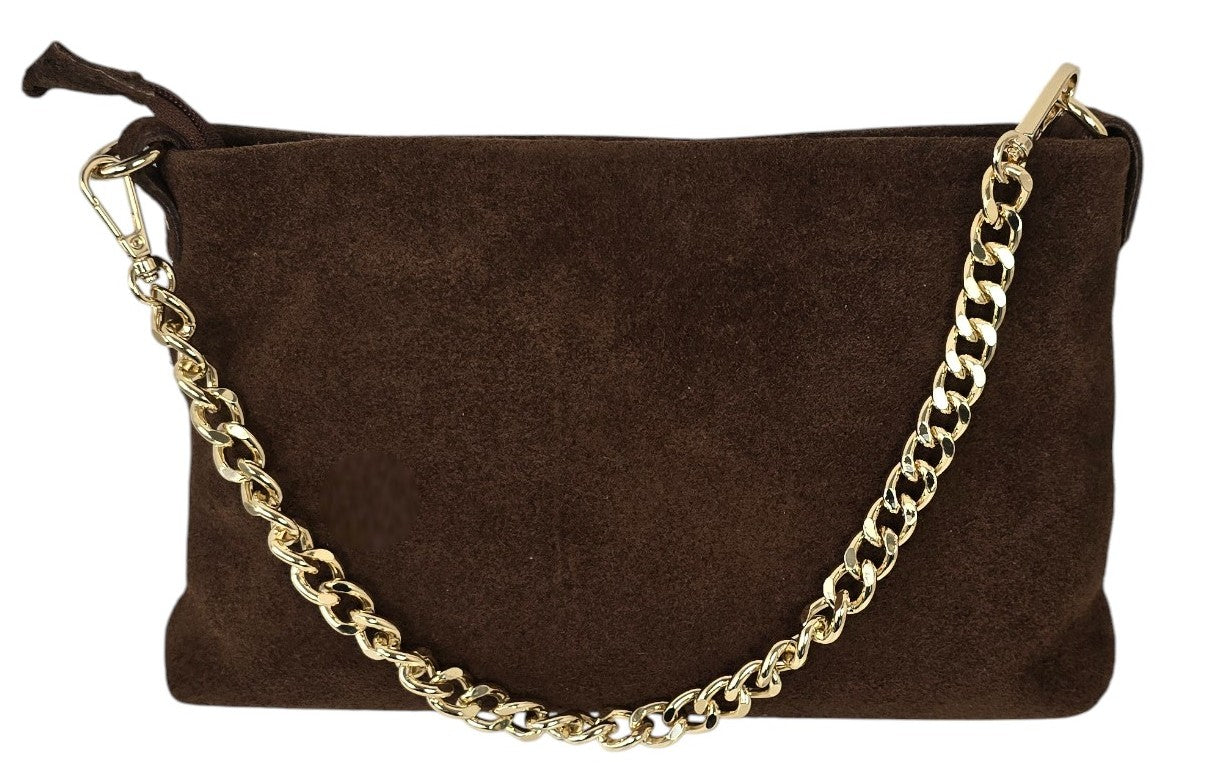 Borsa a mano in camoscio