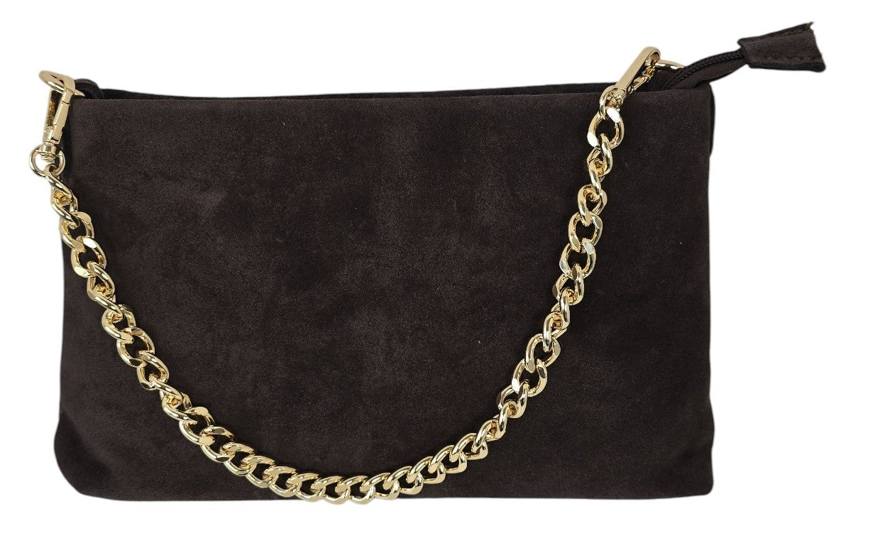 Borsa a mano in camoscio