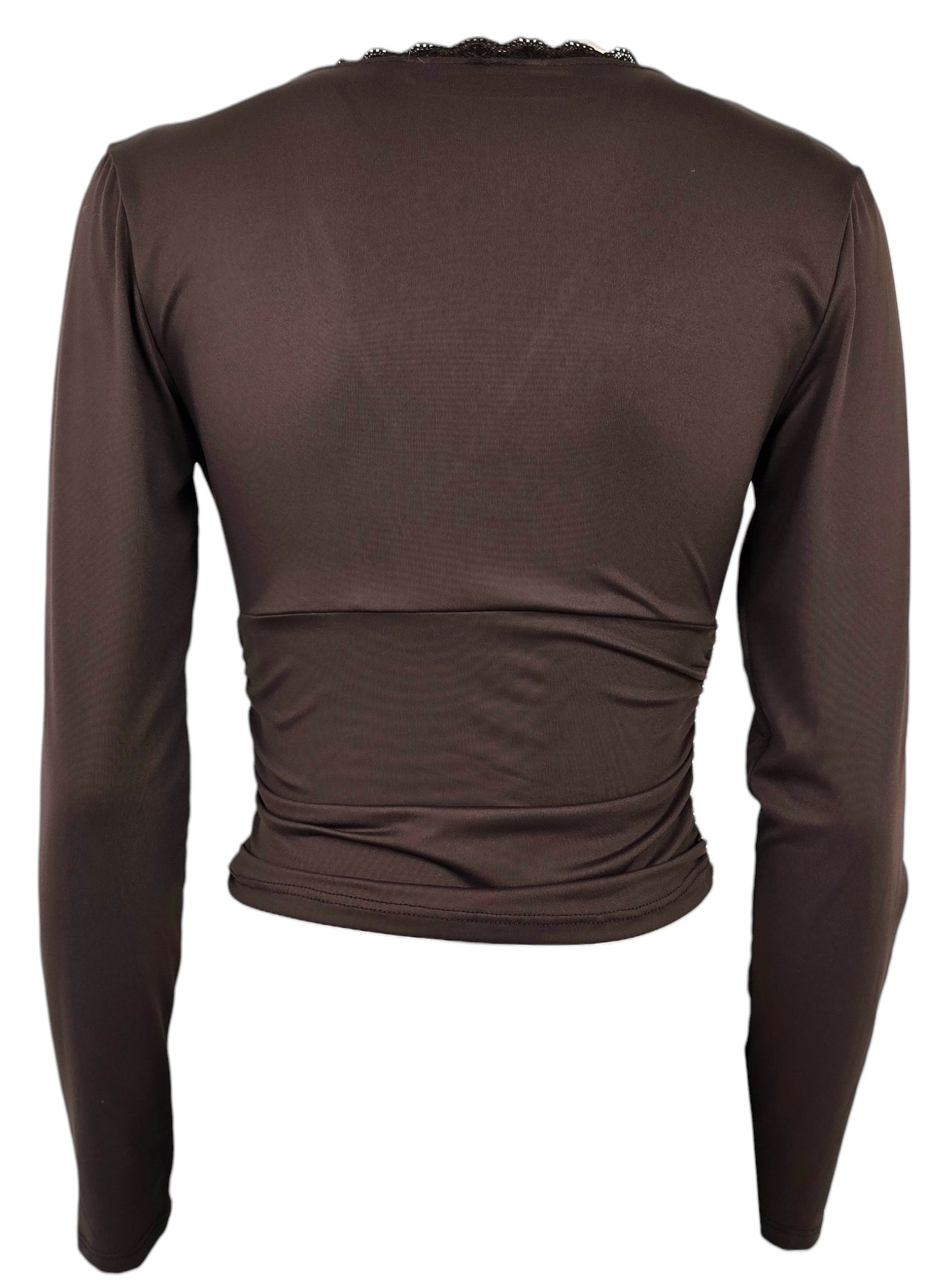 Maglia scollo a V con pizzo