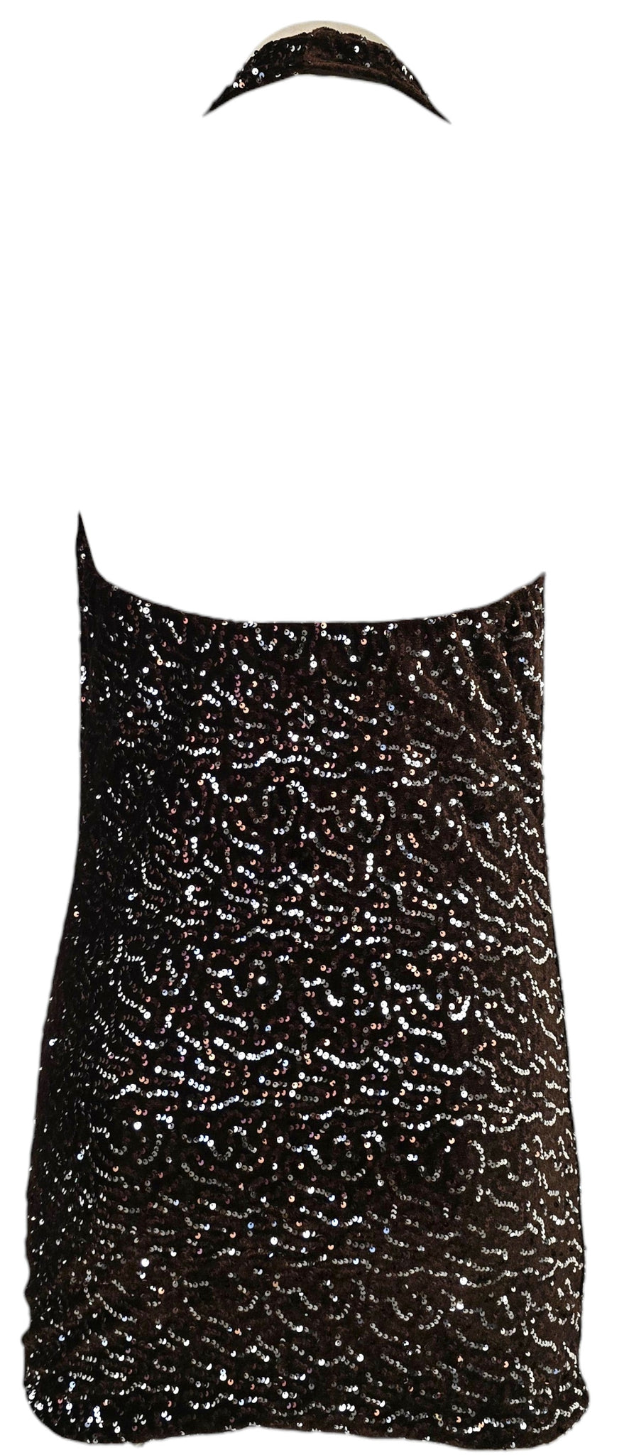 Abito in paillettes, con scollo