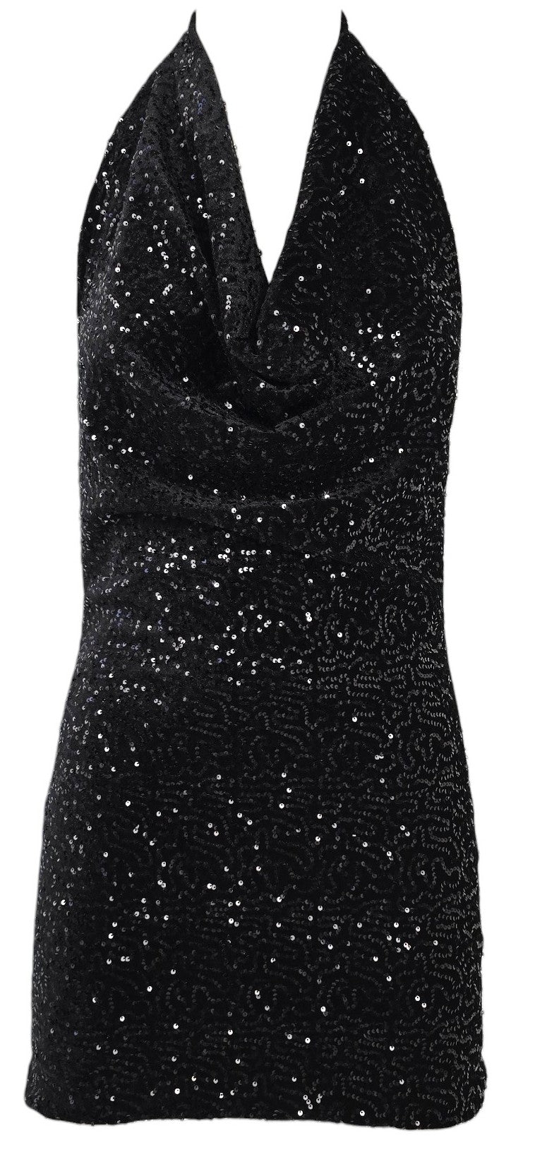 Abito in paillettes, con scollo