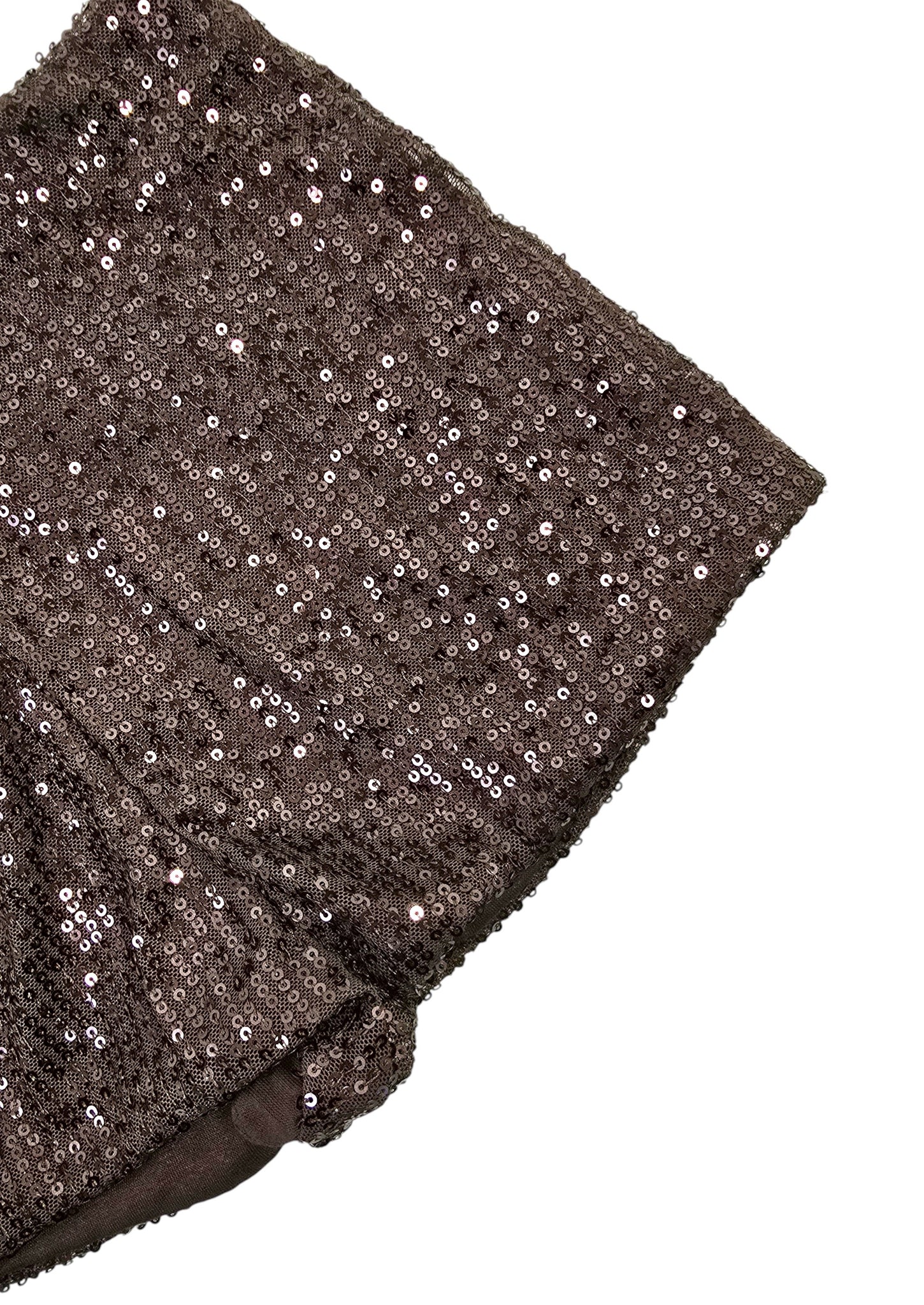 Shorts marrone in paillettes