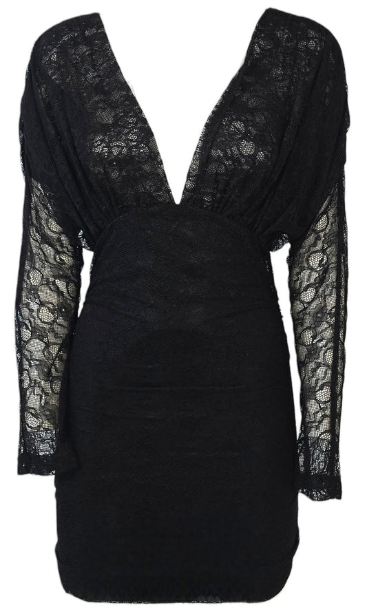 Abito nero in pizzo