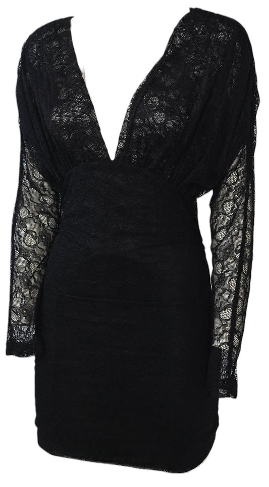Abito nero in pizzo