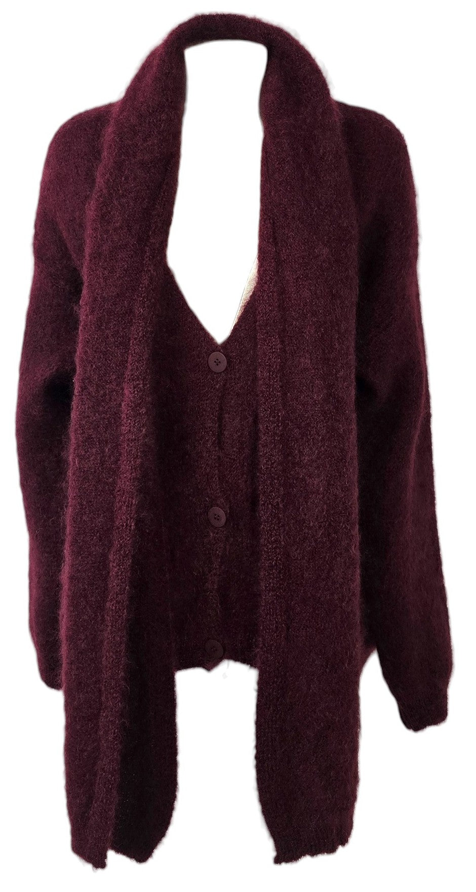 Cardigan con sciarpa