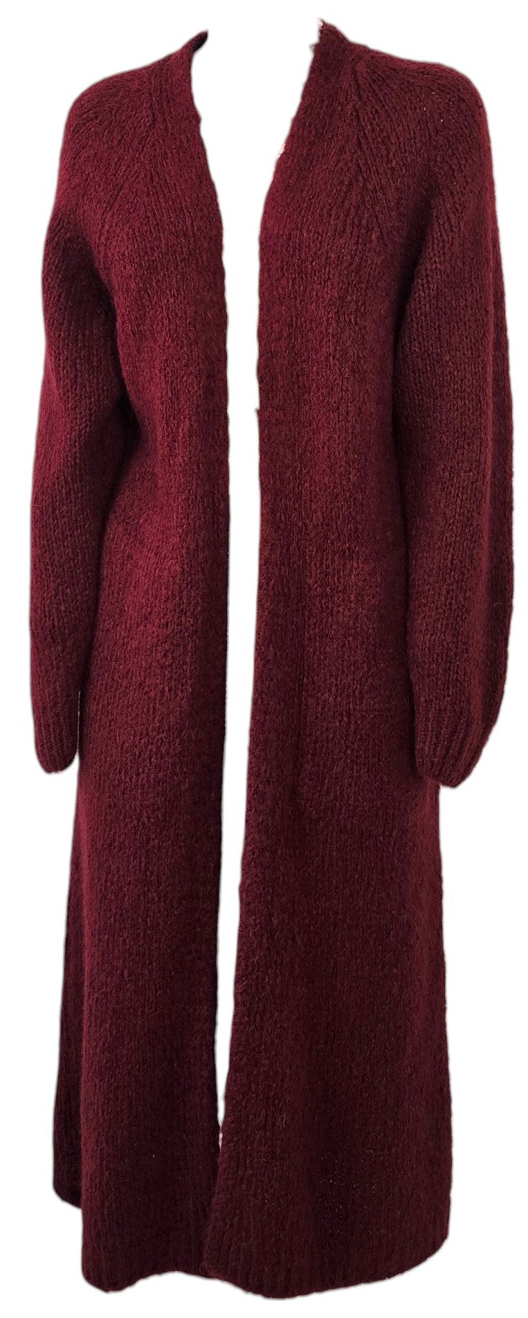 Cardigan lungo bordeaux