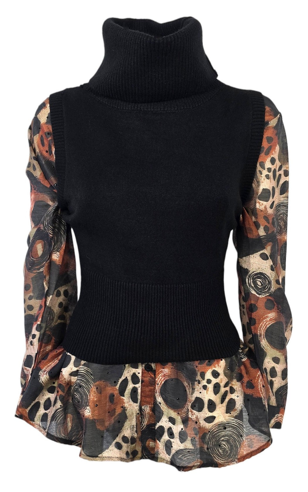 Gilet con dolcevita