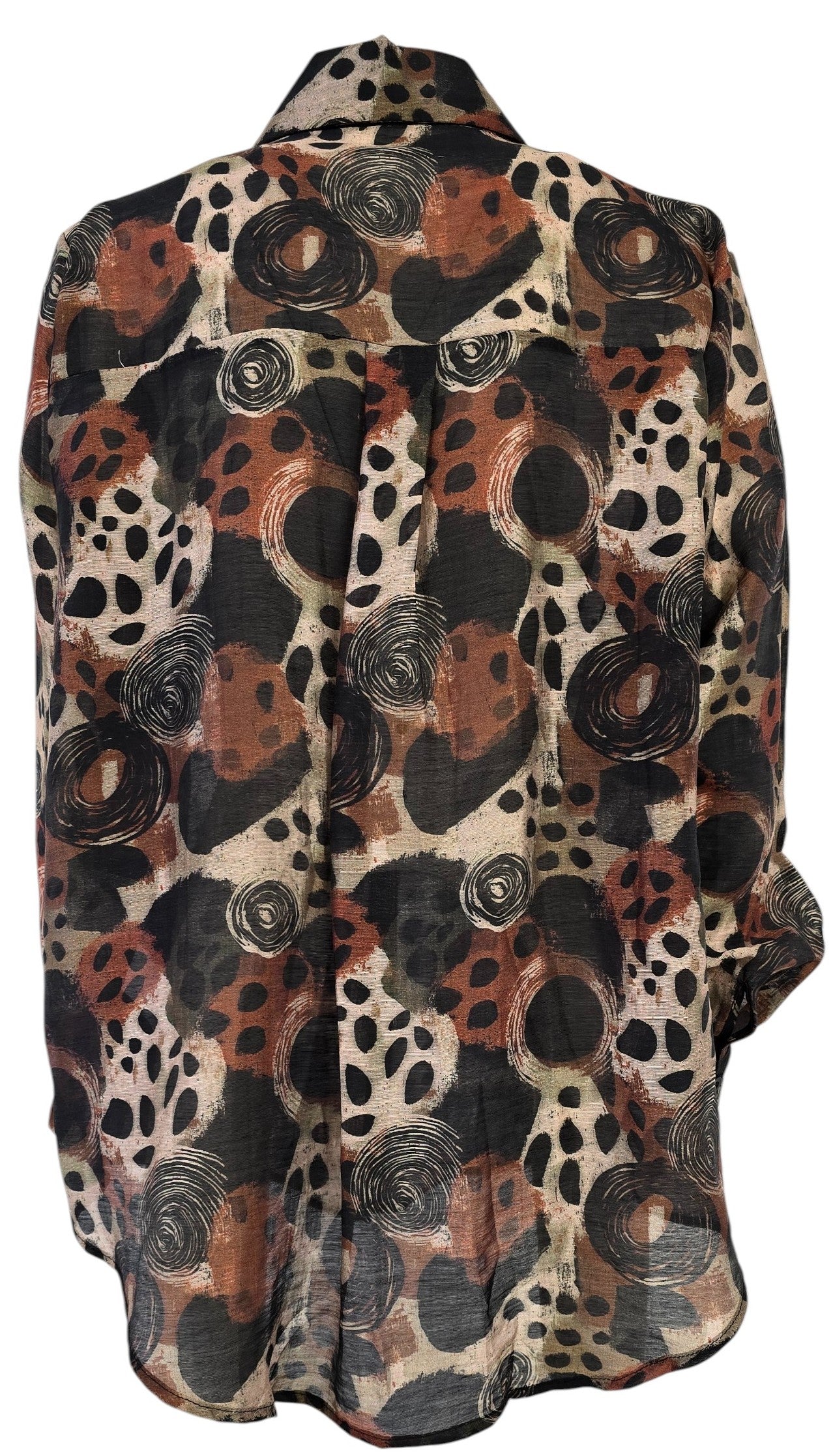 Camicia a fantasia con strass