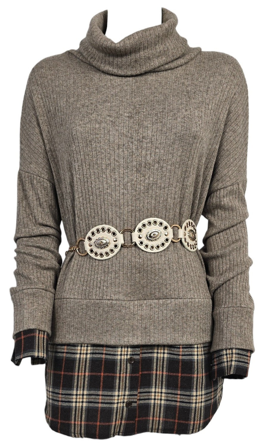 Maglione con camicia