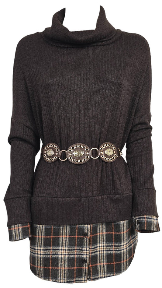 Maglione con camicia