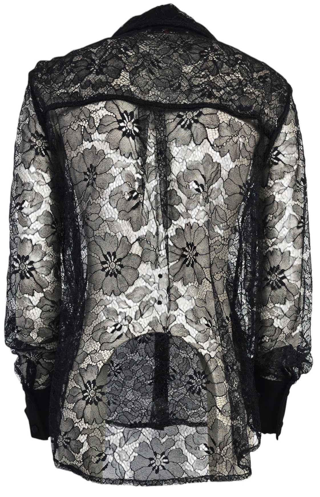 Camicia nera in pizzo