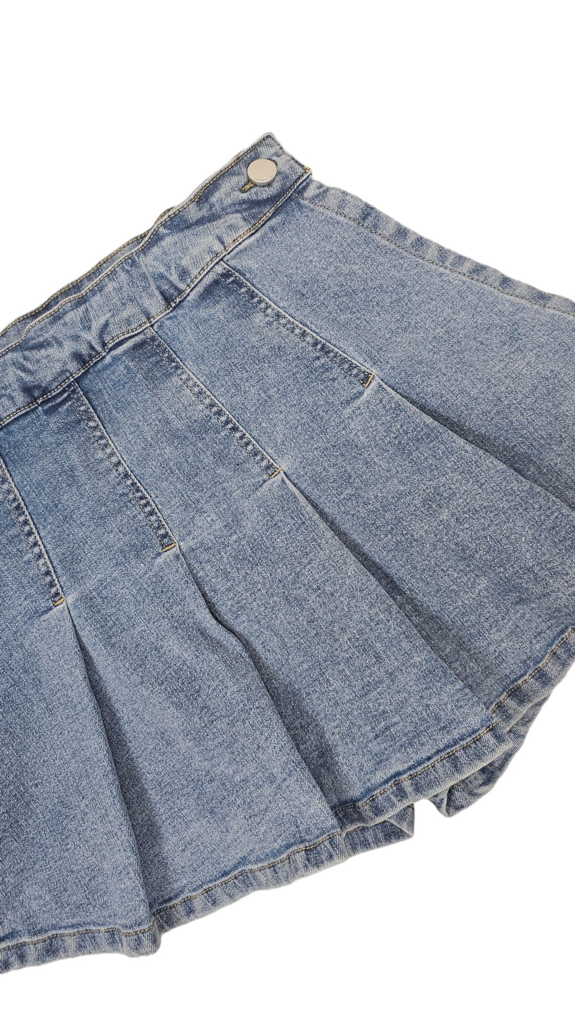 Minigonna Jeans a pieghe