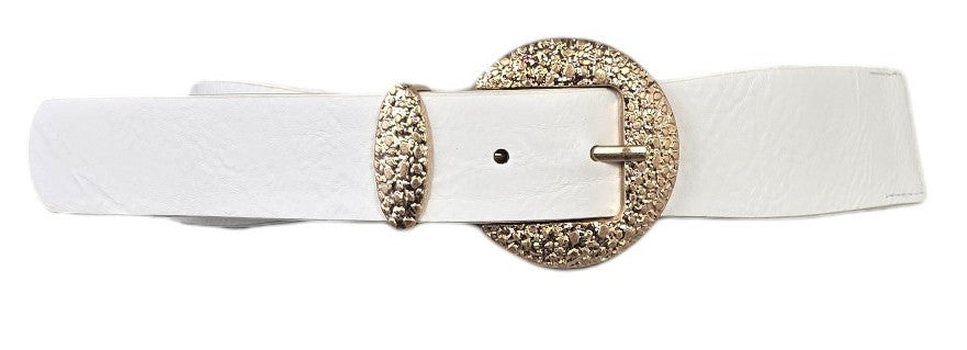 Cintura ecopelle beige