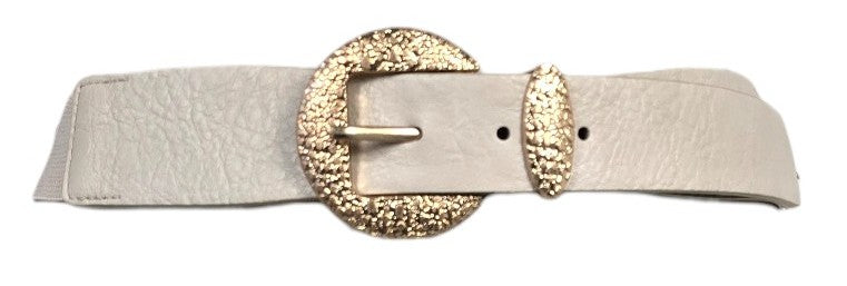 Cintura ecopelle beige