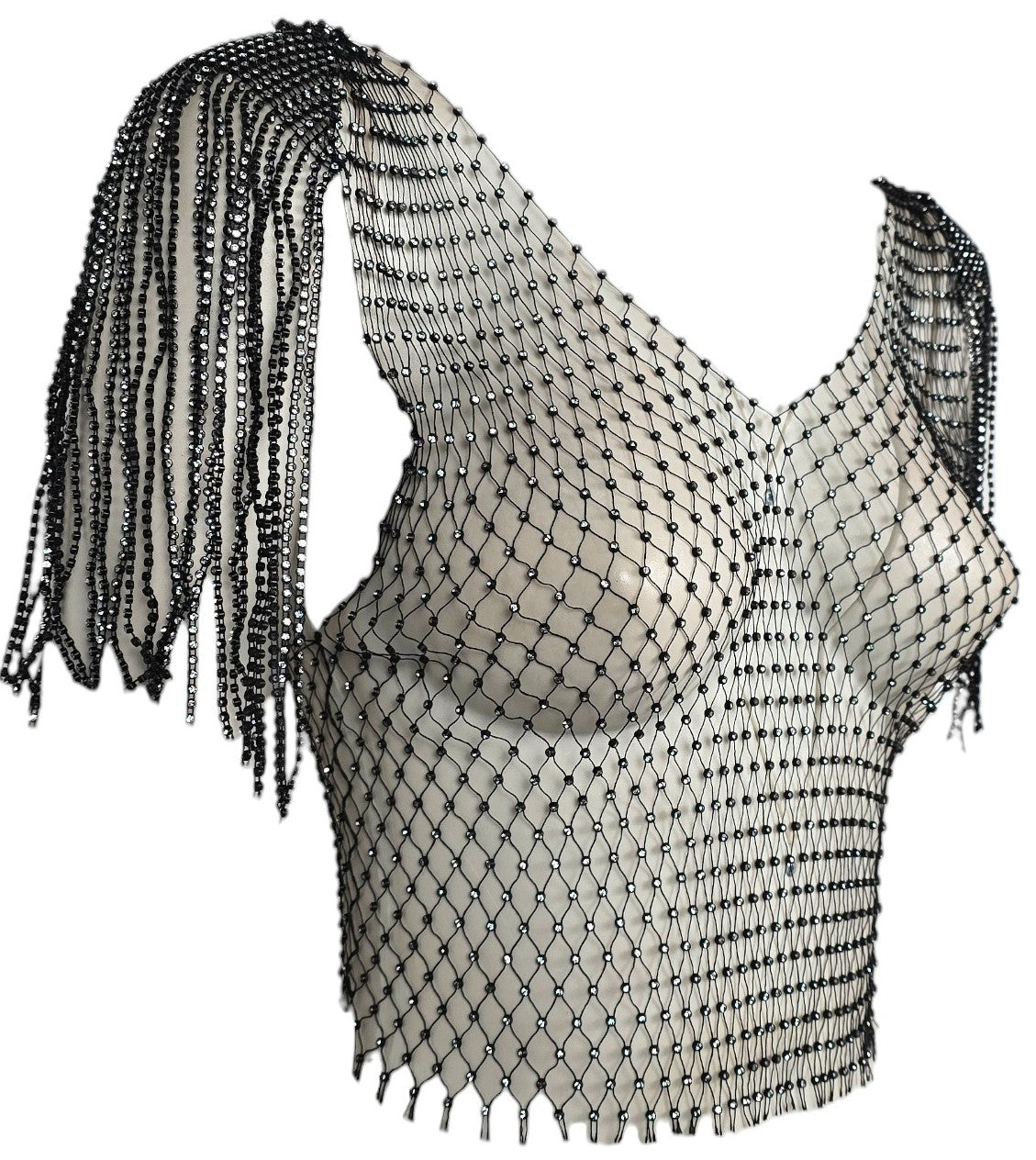 Maglia a rete con spalline