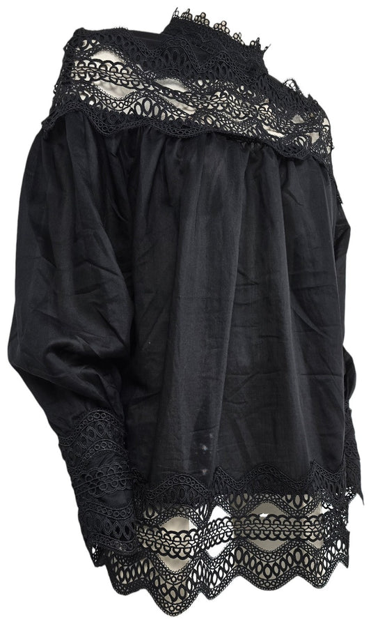 Camicia over pizzo sangallo