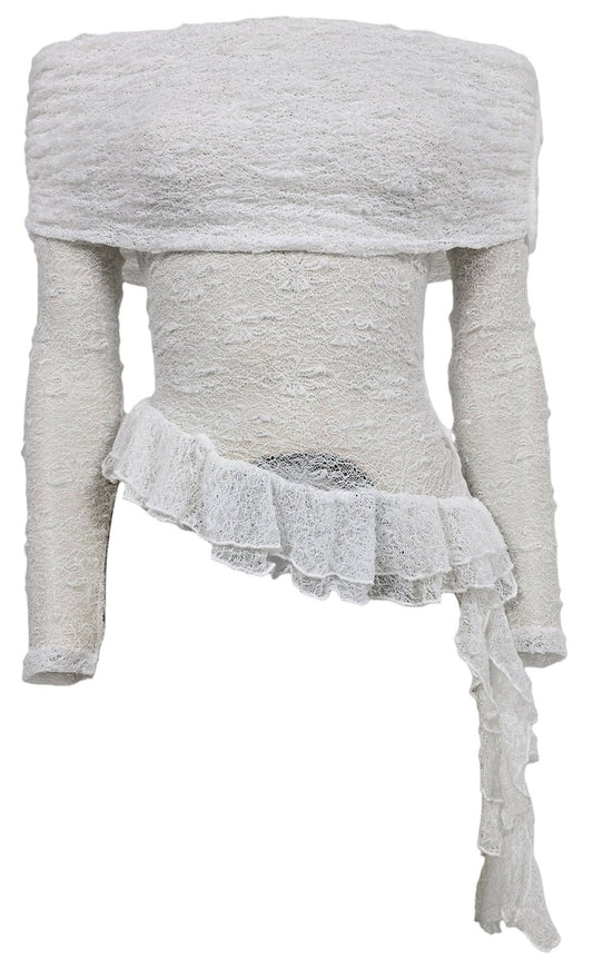 Maglia con scollo a barchetta