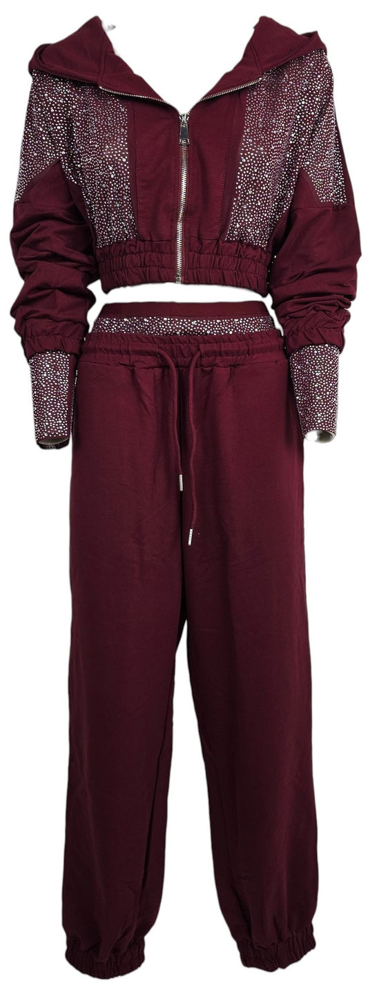 Tuta con strass
