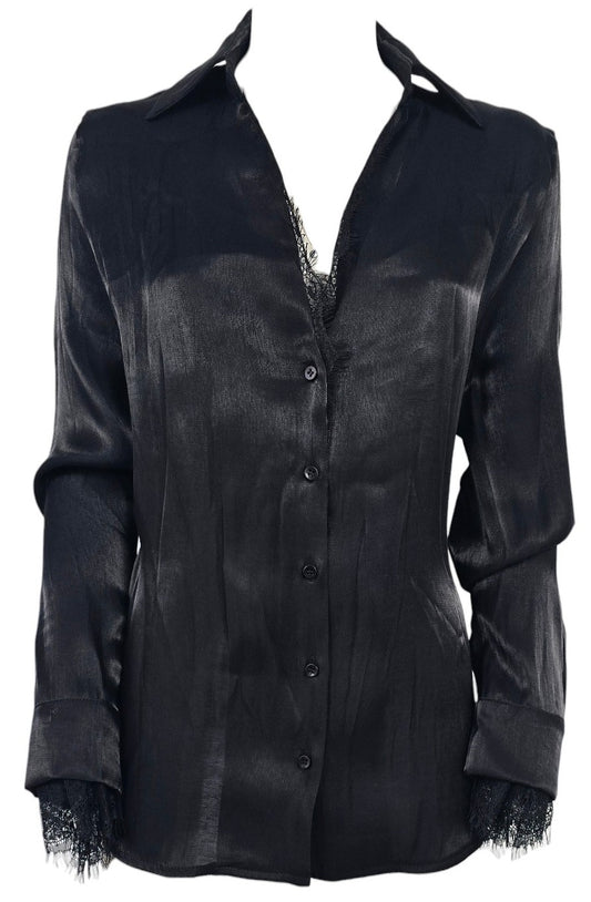 Camicia nera in pizzo
