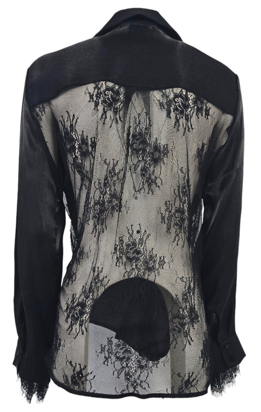 Camicia nera in pizzo
