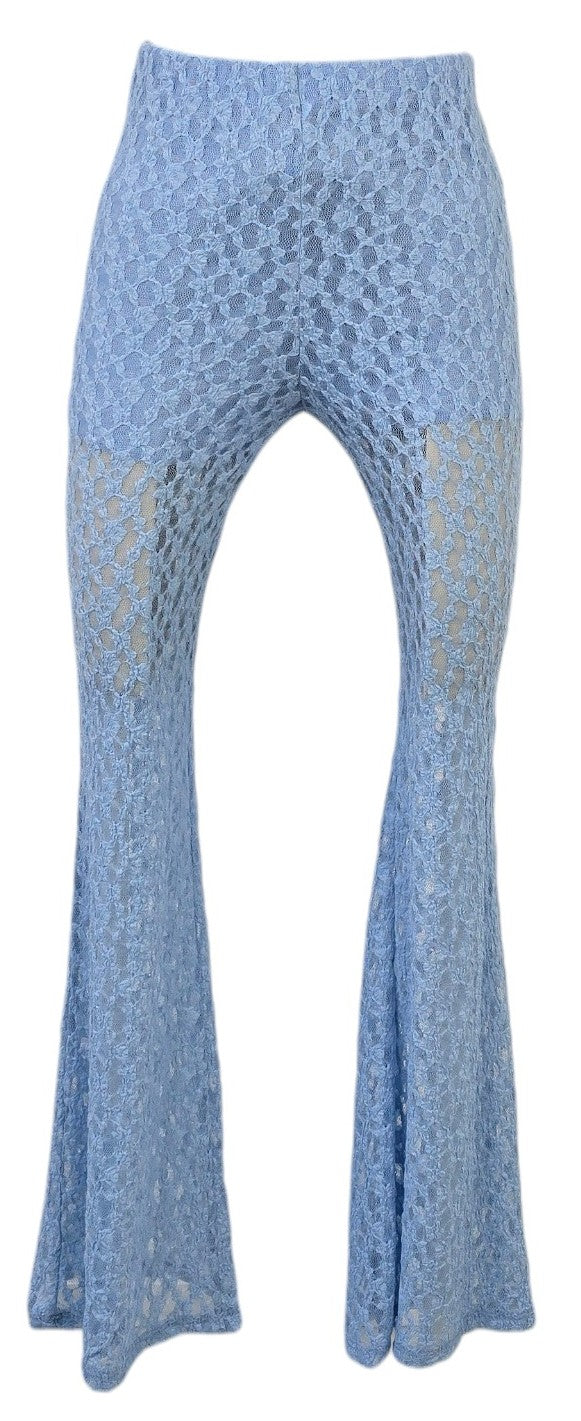 Pantalone con pizzo azzurro