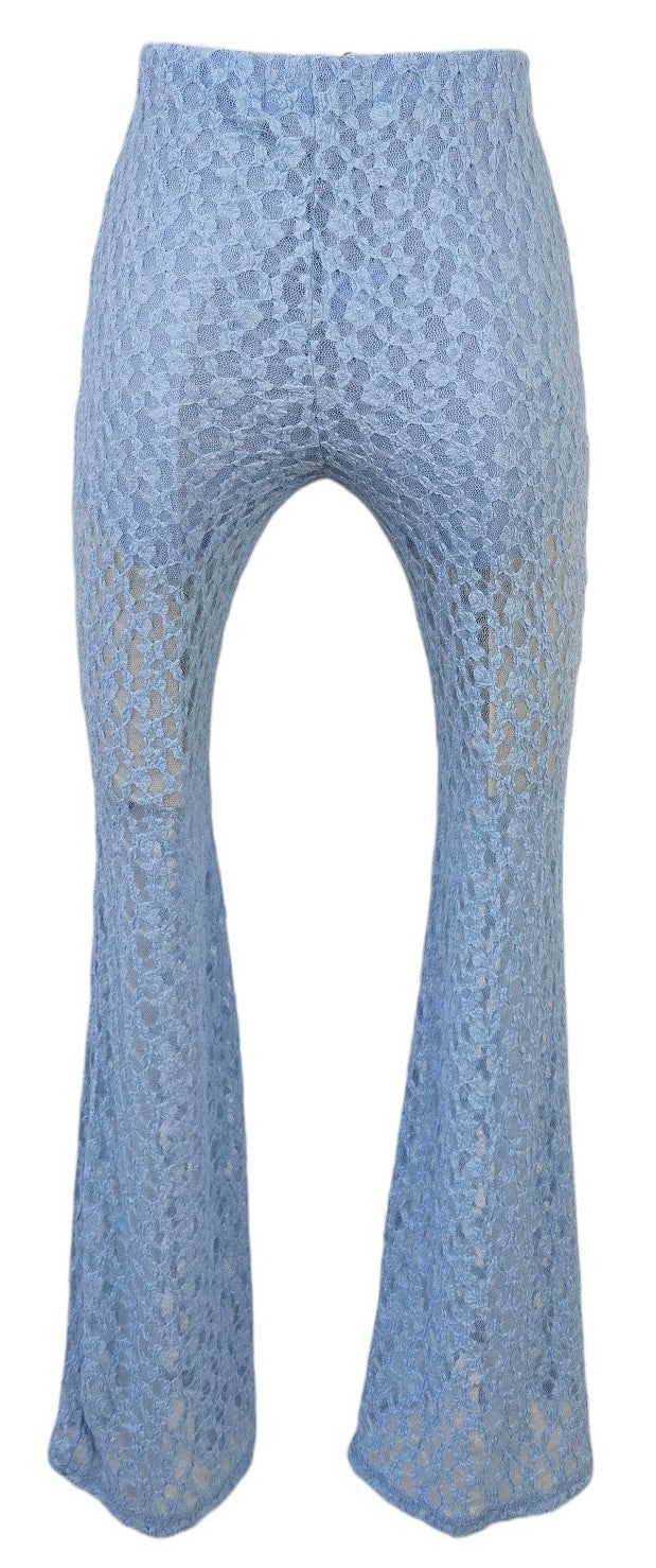 Pantalone con pizzo azzurro