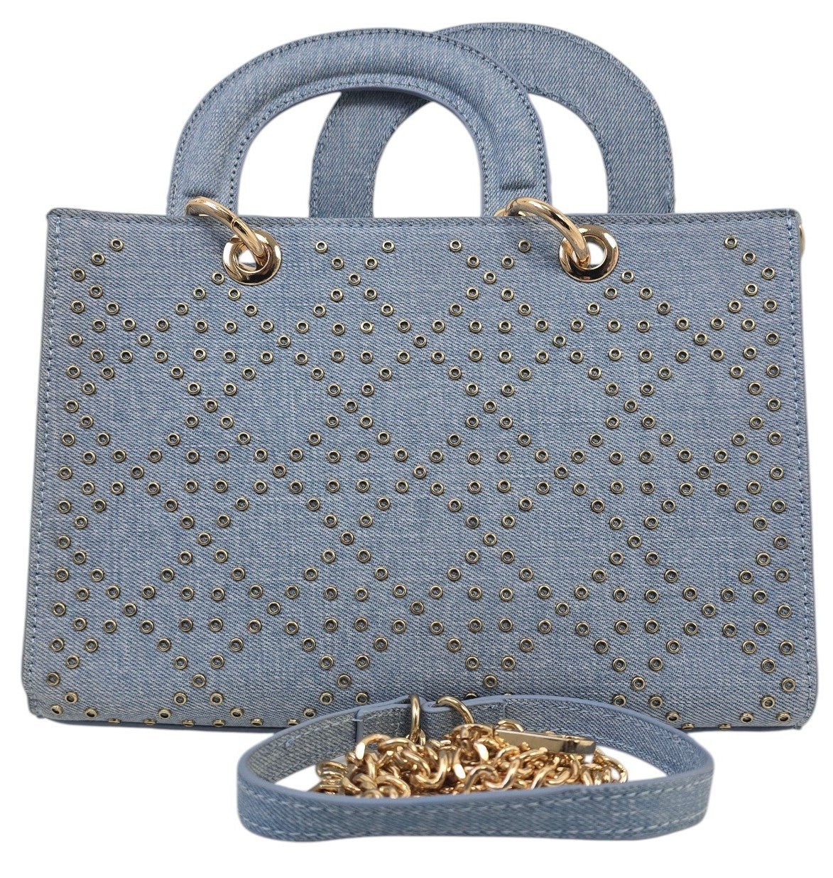 Borsa con borchie oro