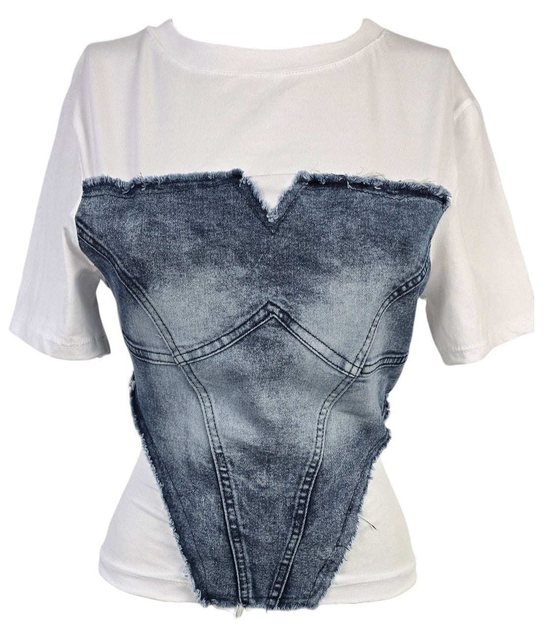 T-shirt corsetto jeans