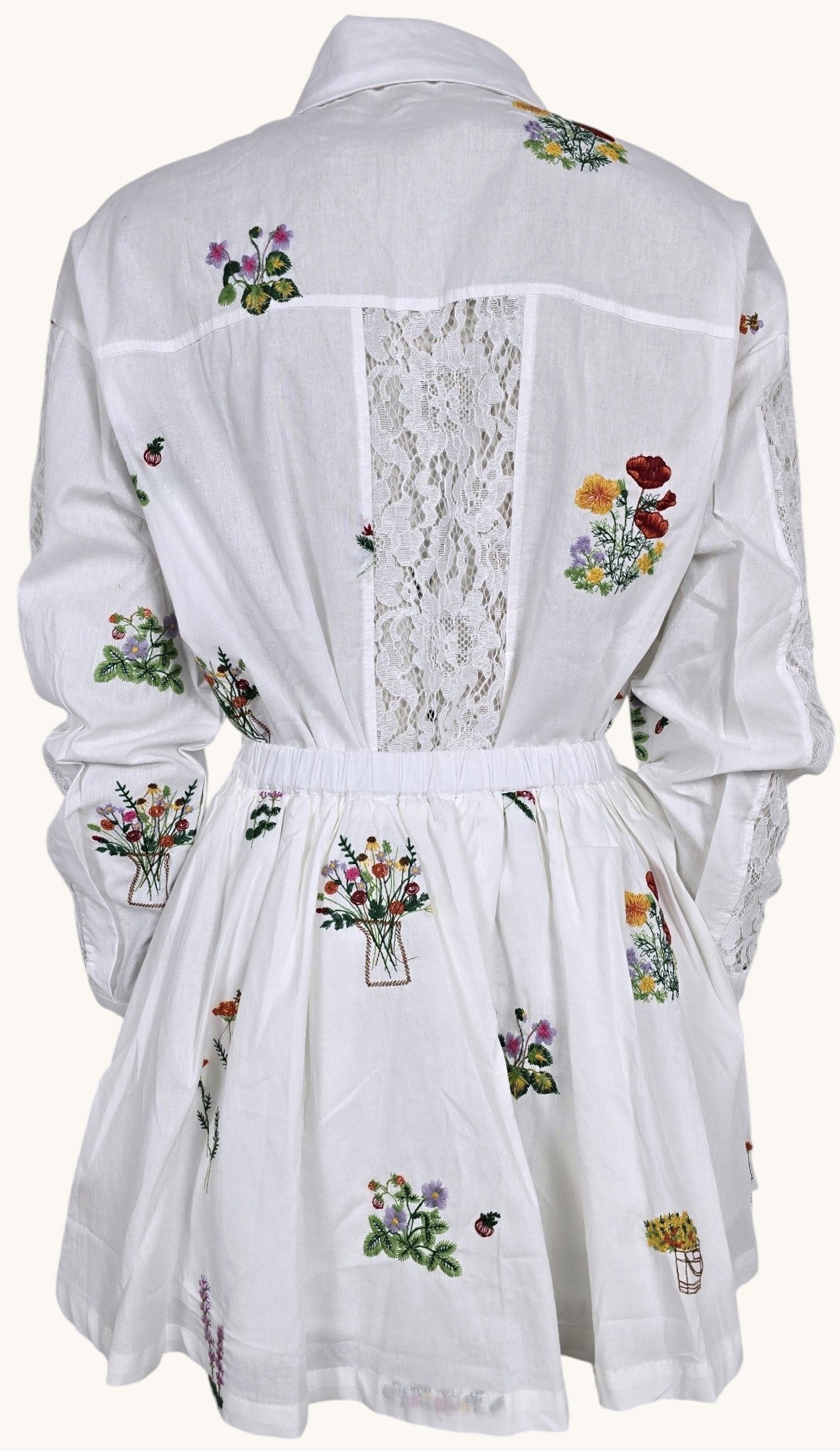 Completo "White Flowers"