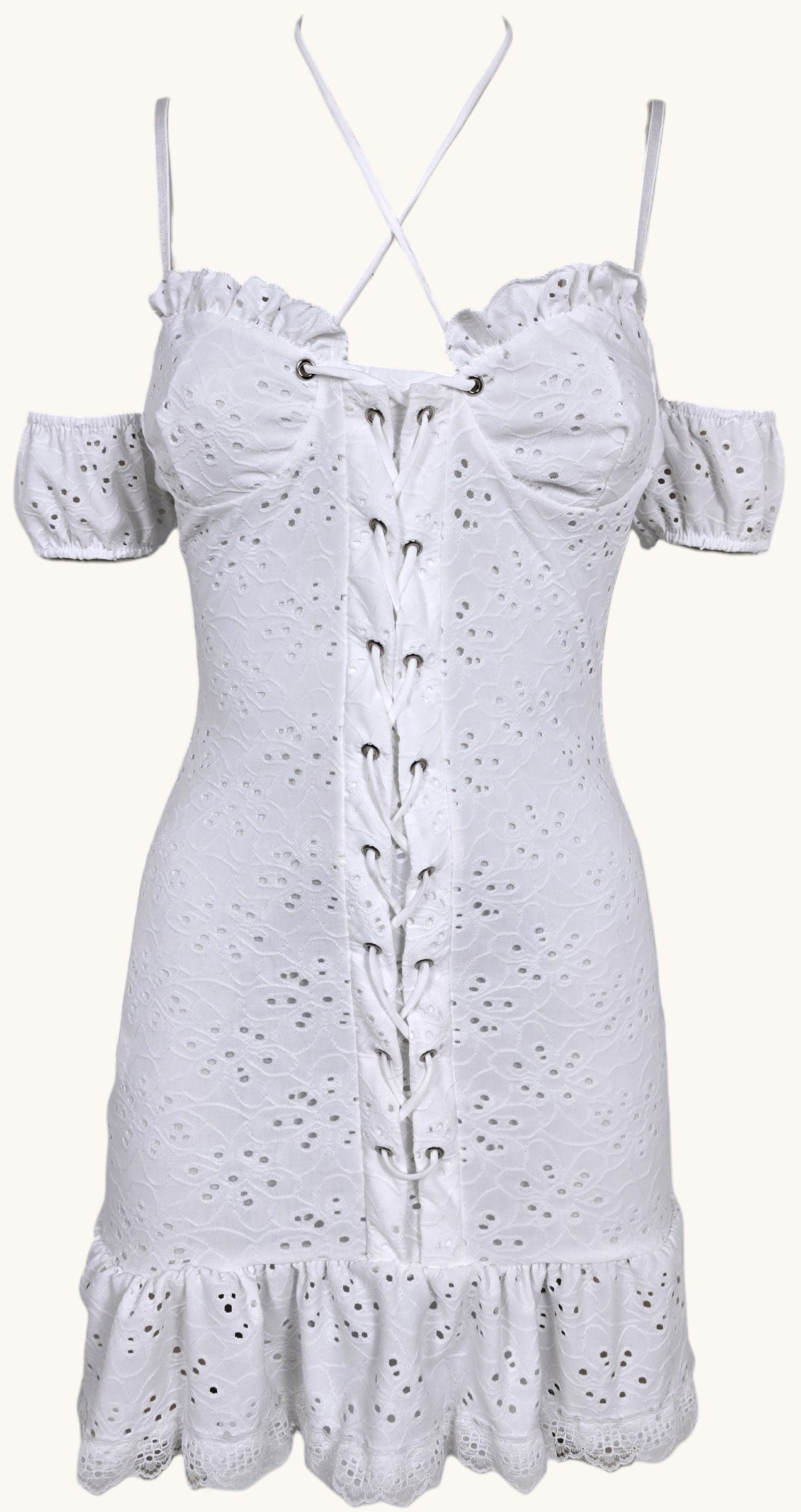 Abito in pizzo white "Sangallo"