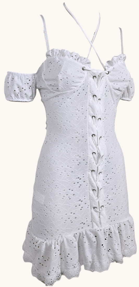 Abito in pizzo white "Sangallo"