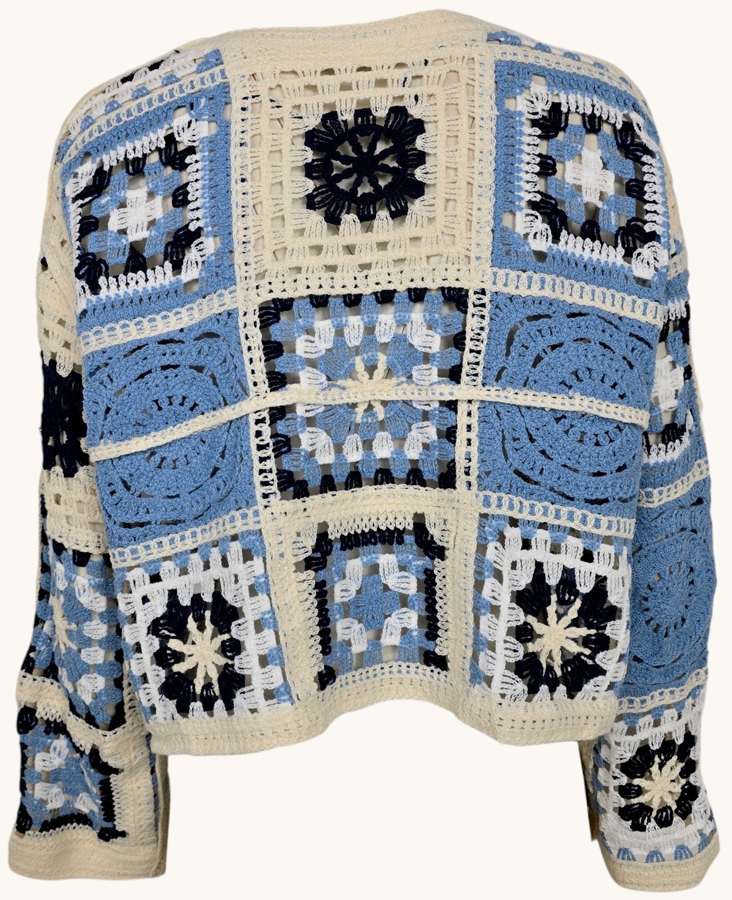 Maglia traforata a quadri