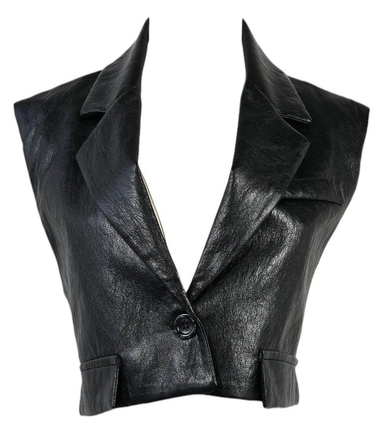 Gilet in ecopelle