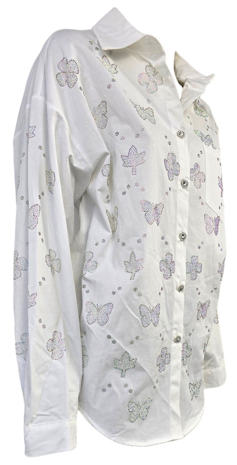 Camicia Jeans con strass
