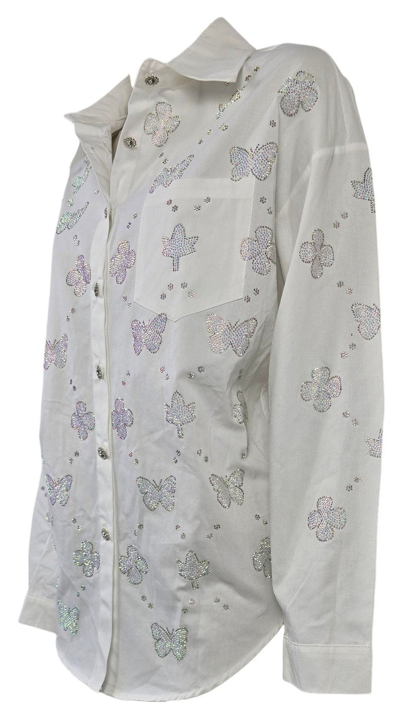 Camicia Jeans con strass