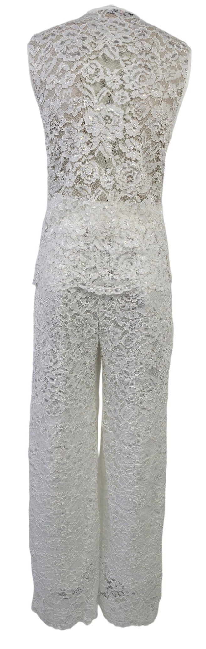 Completo in pizzo bianco