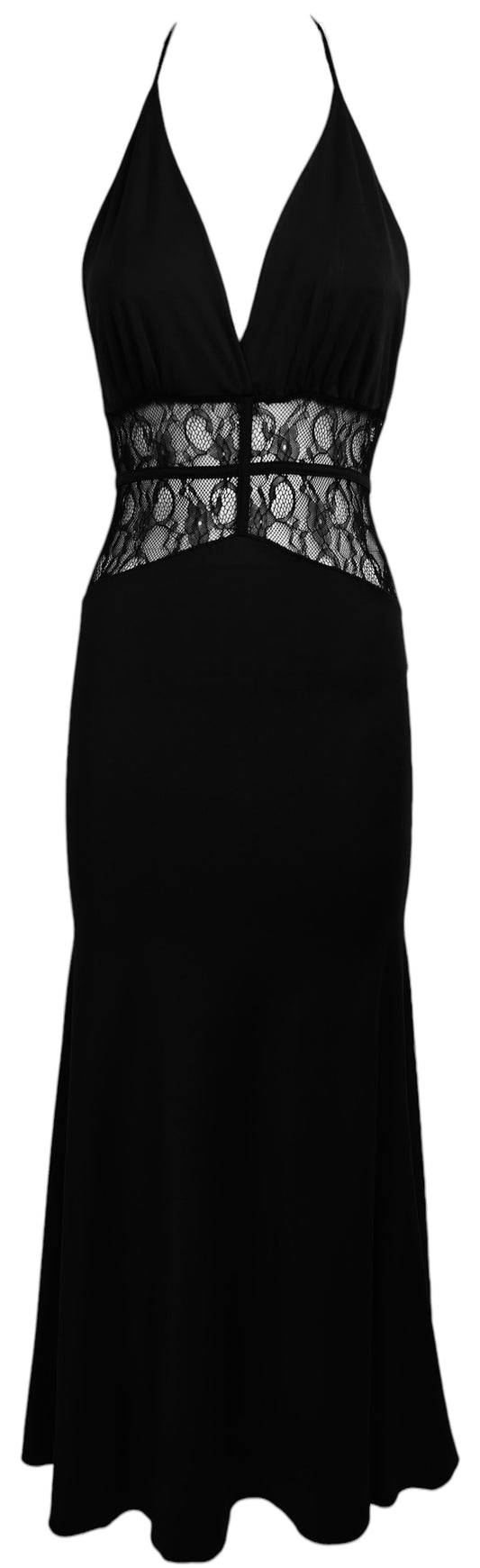Abito lungo elegante con pizzo