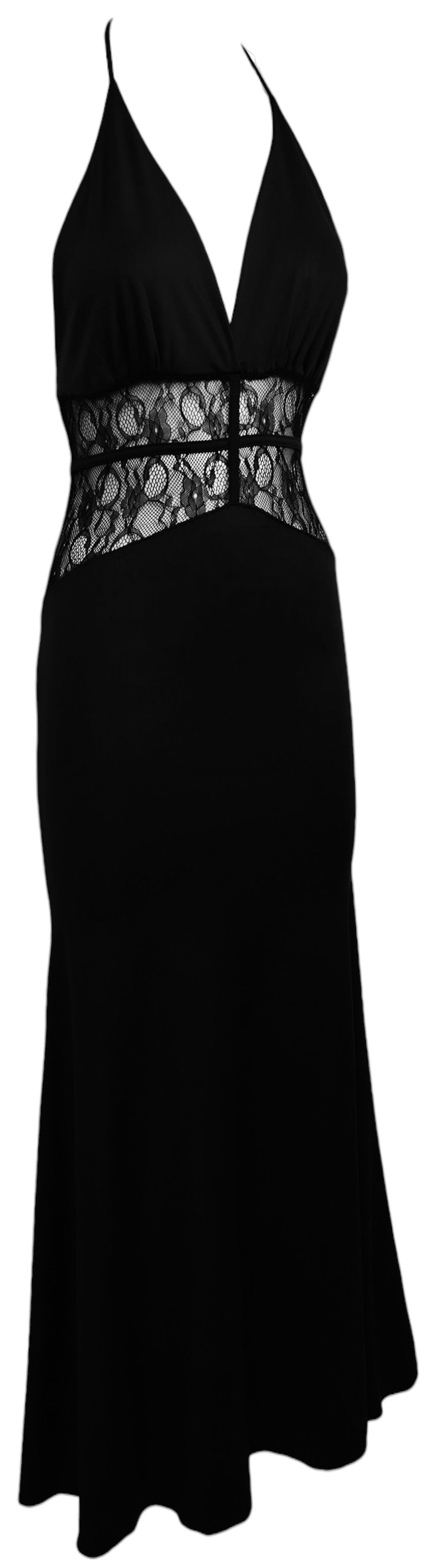 Abito lungo elegante con pizzo