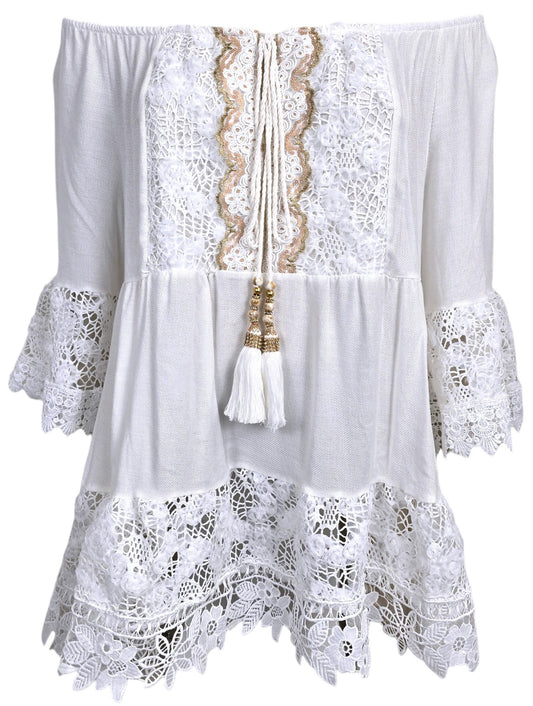 Camicia, vestito in pizzo sangallo