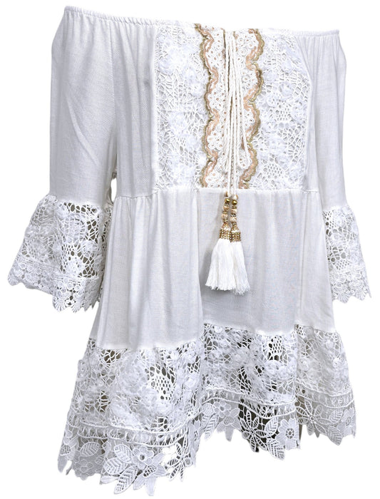 Camicia, vestito in pizzo sangallo